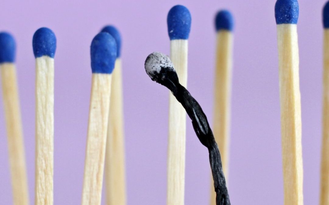 Burned out match stick