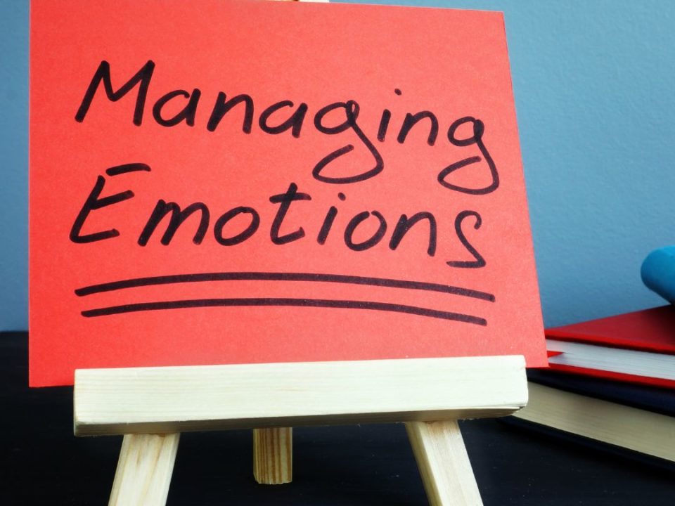 Post-It Note reads "Managing Emotions"